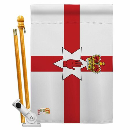 COSA 28 x 40 in. Ireland-Northern Flags of the World Nationality Impressions Vertical House Flag Set CO2009487